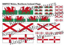 Wales & Northern Ireland Flags